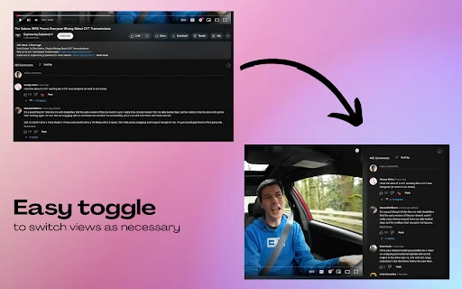 Sidesy para sa YouTube: Basahin ang Comments sa Side (Libre) - Screenshot 3