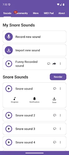Download Snore Sounds App – Relaxing Sounds for Deep Sleep - Screenshot 1