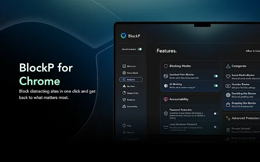 I-download ang BlockP: Pinakamahusay na Porn Blocker para sa Chrome - Screenshot 2