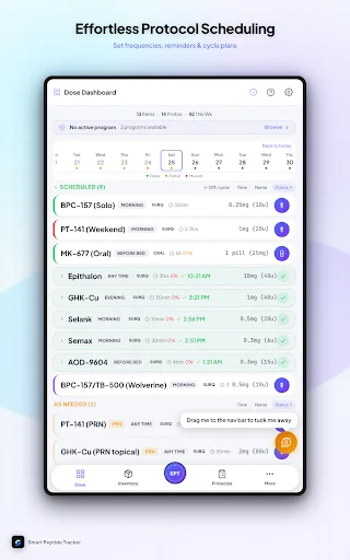 I-download ang Smart Peptide Tracker – Subaybayan ang Iyong Progress - Screenshot 12