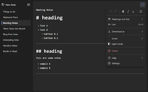 I-download ang Notebook: Quick and Simple Notes – Libreng Note-taking - Screenshot 4