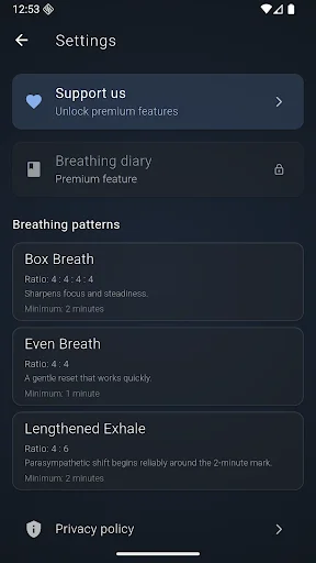 I-download ang Just Breathe Now – Box Breathing App sa Android - Screenshot 5