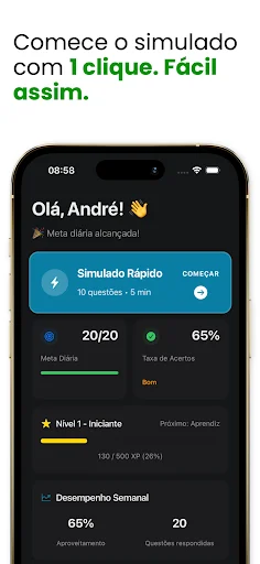 Simulado Detran 2026: Mag-ensayo Para sa Lisensya sa Brazil - Screenshot 2