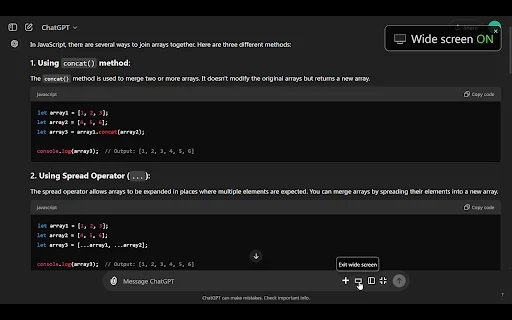 I-download ang ChatGPT Widescreen – Full Screen Mode para sa AI - Screenshot 2