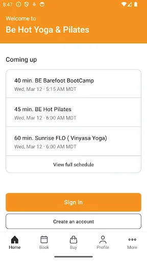 I-download ang Be Hot Yoga App – Mag-book ng Fitness Classes Ngayon - Screenshot 2