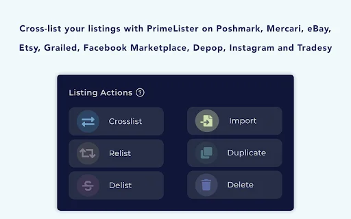 PrimeLister: Pinakamahusay na Cross-listing Tool para sa Sellers - Screenshot 2