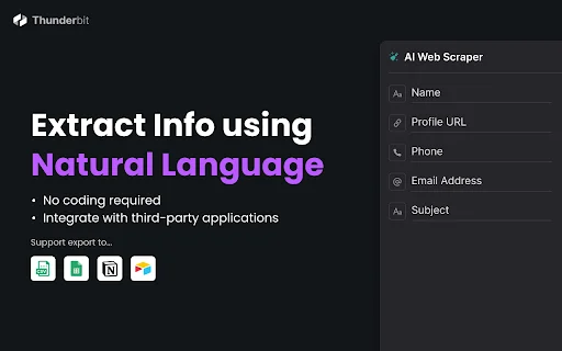 Thunderbit: AI Web Scraper – I-extract ang Data sa Excel nang Mabilis - Screenshot 3