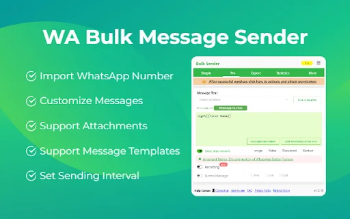 WA Bulk Message Sender: I-download ang Pinakamabilis na WhatsApp Tool - Screenshot 1