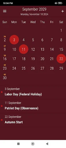 Download US Calendar 2026 – Libreng Holiday Planner at Reminder - Screenshot 15