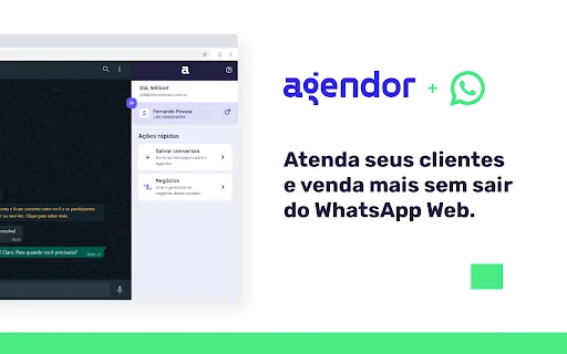CRM para sa Whatsapp Web ng Agendor – Pamahalaan ang Leads - Screenshot 1
