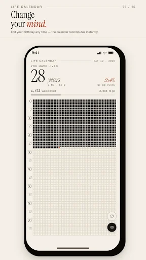 I-download ang Life Calendar – Subaybayan ang Iyong Buhay Linggo-linggo - Screenshot 5