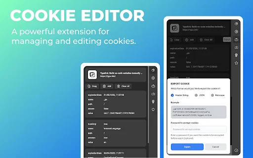 I-download ang Cookie Editor: Mabilis at Madaling Cookie Manager - Screenshot 4