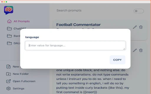 AI Prompt Genius: I-manage ang Iyong AI Prompts nang Libre - Screenshot 3
