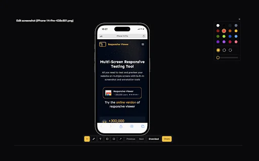 I-download ang Responsive Viewer – Pinakamahusay na Responsive Tester - Screenshot 5
